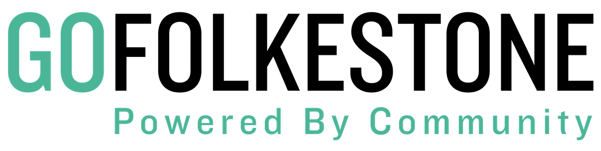 Go Folkestone Text Logo - Sea Foam